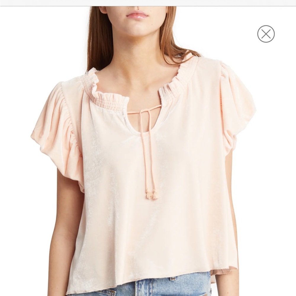 Free People Terese cropped shirt